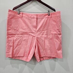 Talbota Womens Perfect Shorts Plus 18W Peach Pink Mid Rise Casual Summergirl